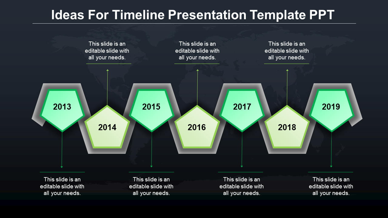 timeline presentation template ppt-green-7